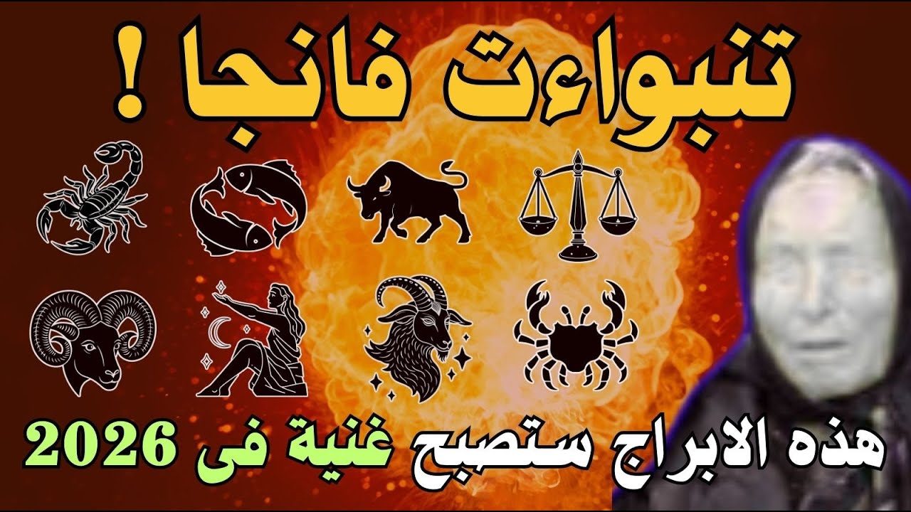 🔥 توقعات بابا فانغا 2026: 8 أبراج اختارها القدر! طاقة غريبة تحول مصيرك في المال والزواج والنفوذ!