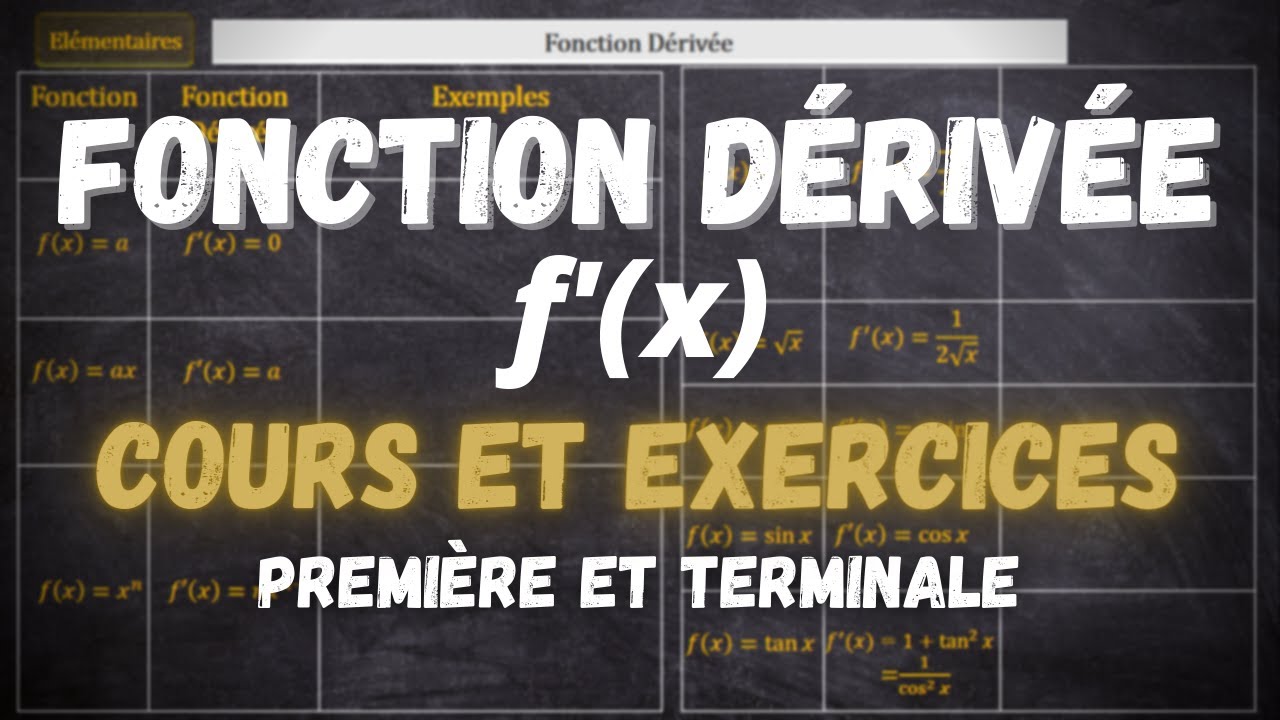 Maîtrisez les techniques de dérivation en première bac avec des exercices
