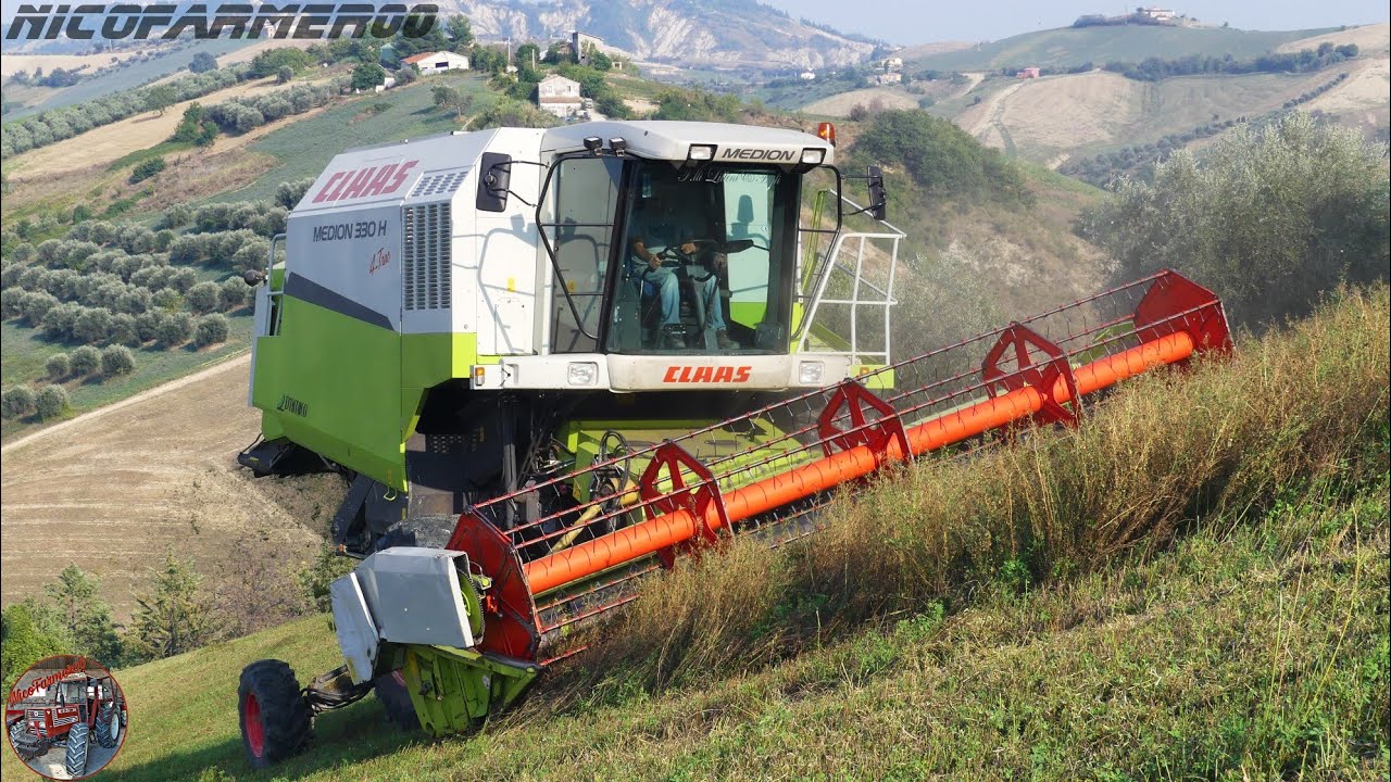 TREBBIATURA DEL SEME DELL'ERBA MEDICA 🌿 | CLAAS MEDION 330H + CLAAS C650 | DI BATTISTA