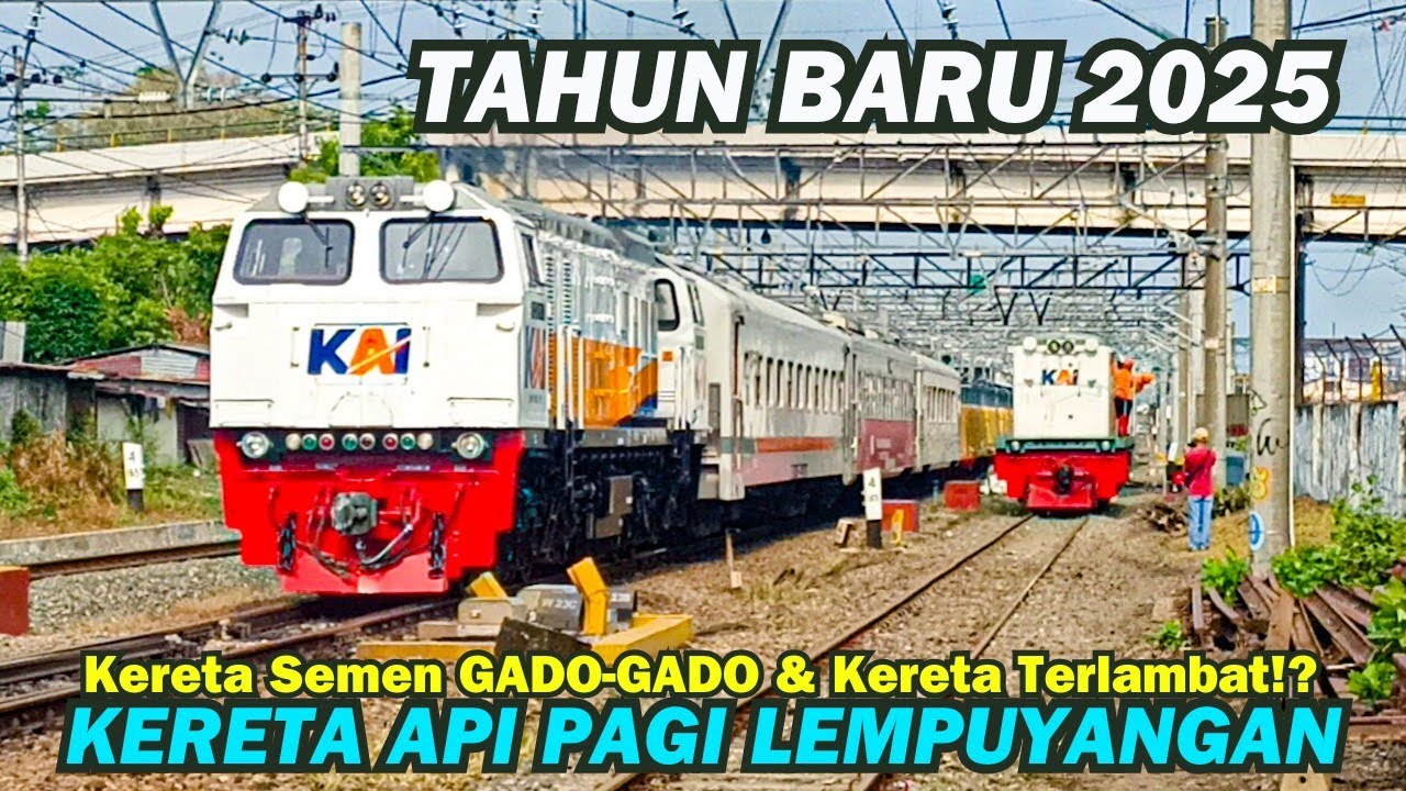 STASIUN SIBUK! Kumpulan Pasukan Kereta Api Pagi di Stasiun Lempuyangan Jogja Tahun Baru 2025 Terbaru