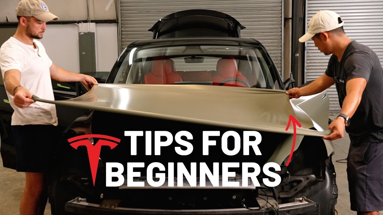 Wrapping a Model Y Hood and Pillar in Avery Satin Khaki Green | EP5