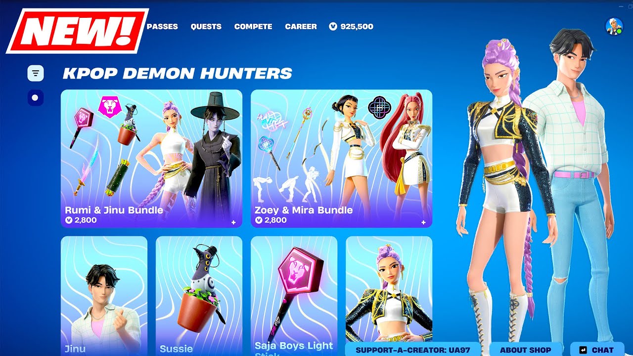 NEW Kpop Demon Hunters ITEM SHOP Bundle, FREE Rewards & GAMEPLAY (Jinu, Golden Rumi, Mira and Zoey)