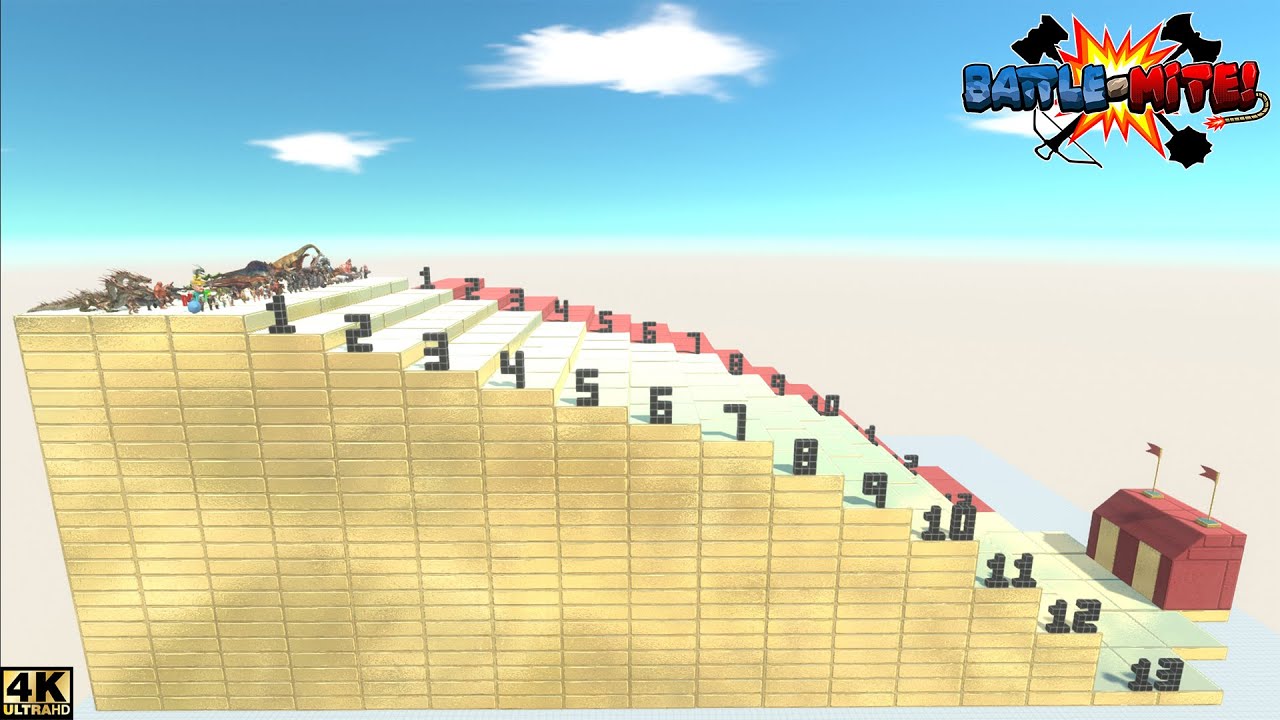 GAUNTLET of STAIRS | OBSTACLE COURSE | ANIMAL REVOLT BATTLE SIMULATOR | ARBS