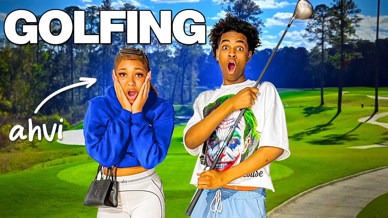 ME AND AHVI WENT GOLFING 🏌️‍♂️ 😍