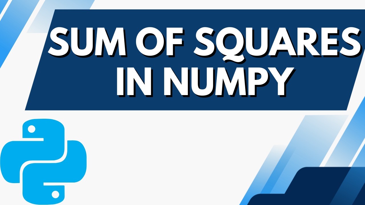 Sum of Squares in Python NumPy