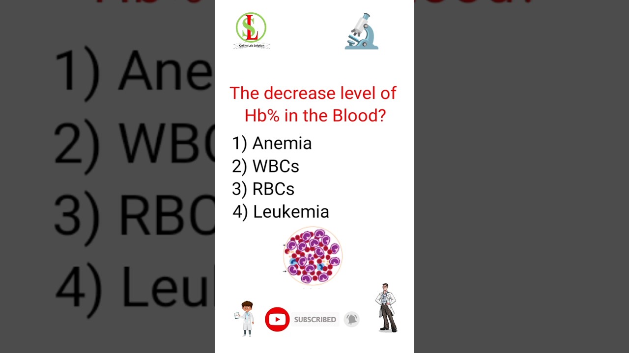Hematology MCQS & Answer ⛳ Lab Technician Exam Questions & Answer 🧫 DMLT Question #medicalshorts#lab