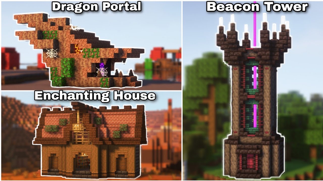 Minecraft: 3 Epic Builds For Your Survival World Tutorial | 1.18 Builds Hacks and Ideas