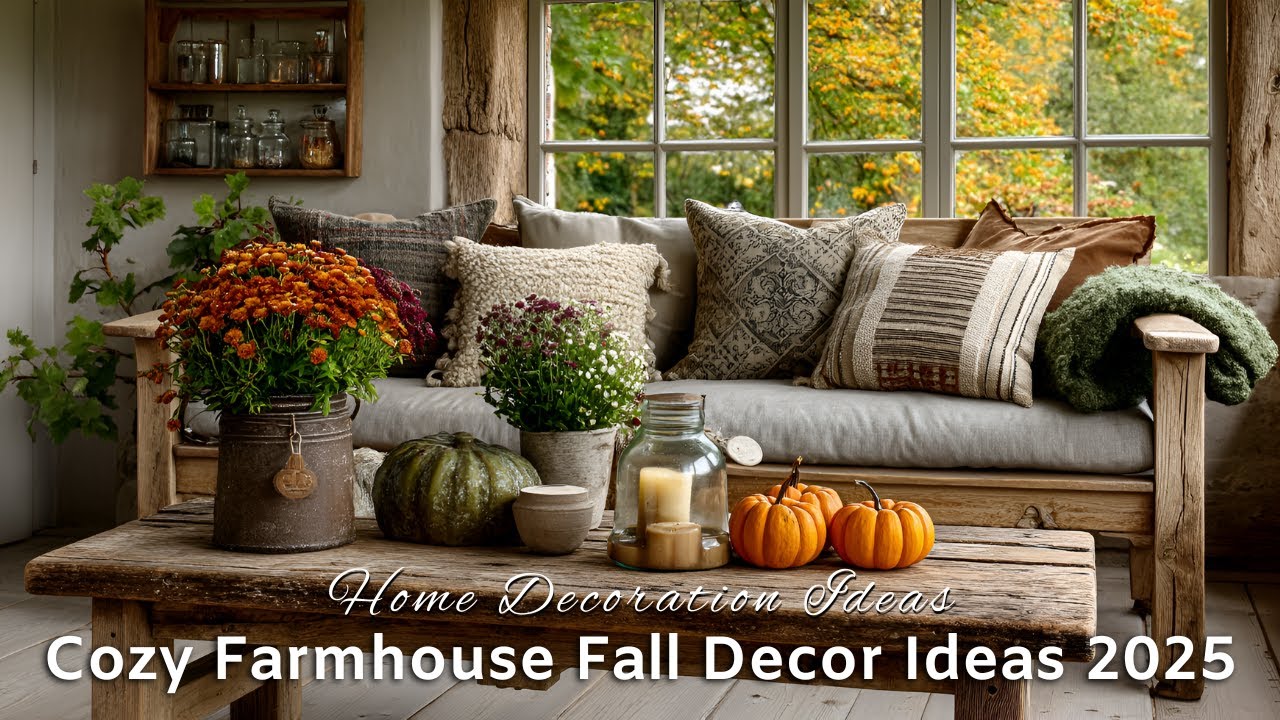 🍂✨ Cozy Farmhouse Fall Decor Ideas 2025 | Rustic + Vintage Autumn Home Tour ✨🍂