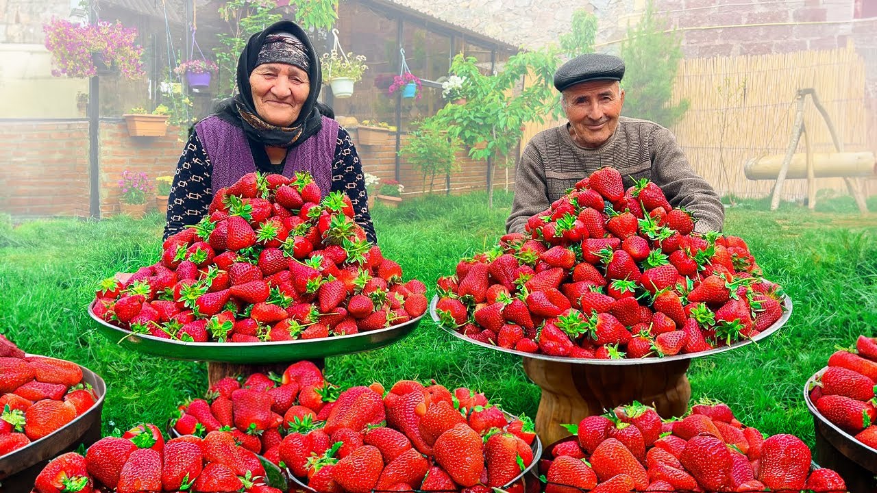 Тонны Клубники Растут в Этой Деревне! Делаем Восхитительное Варенье и Торт!