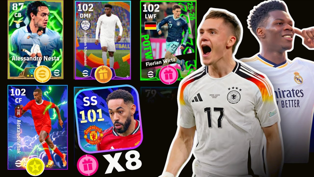 Лучший подарок!! 🎁🥳 Игрок недели Флориан Виртц, рейтинг 102! Открытие наборов eFootball 2026 | 8 ...