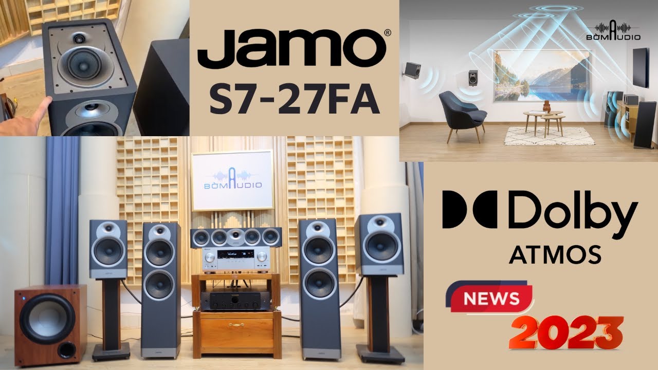 Mới Nhất 2023 💗 JAMO S7-27FA  Loa Đứng Phòng Phim Kết Hợp Loa Atmos 💗 Phản Xạ Âm Trần
