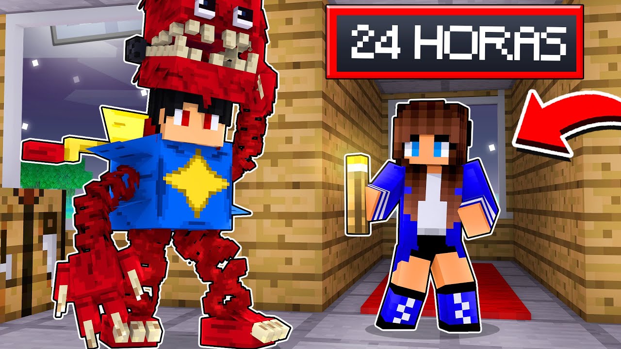 Me vesti de BOXY BOO e ASSUSTEI meus AMIGOS no Minecraft por 24 HORAS! ‹‹ P3DRU ››