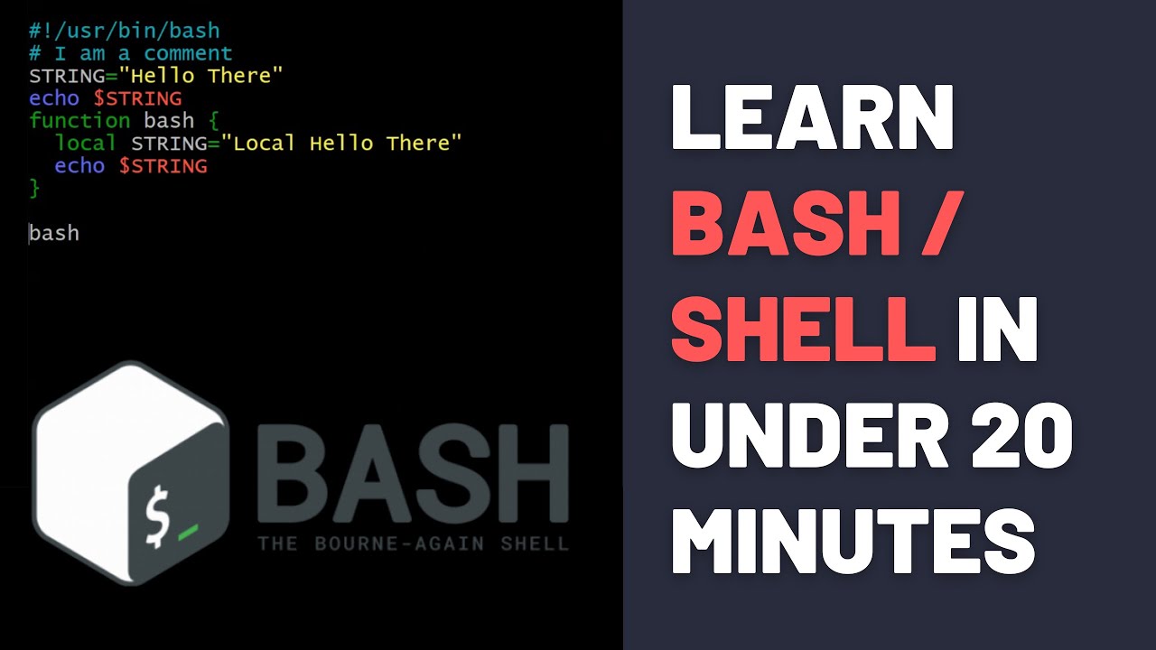 Bash Shell Scripting Tutorial For Beginners - Bash Basics in 20 Minutes