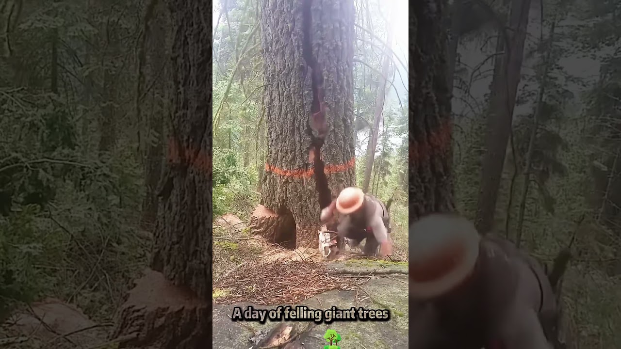 Tree cutting gone wrong😅🥹#tree#cutting#fail#fyp