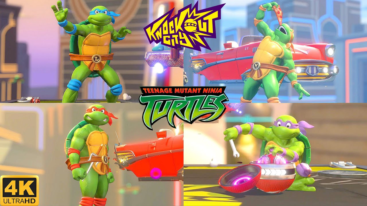 All TMNT Characters GAMEPLAY - Knockout City Season 7 (4K 60FPS)