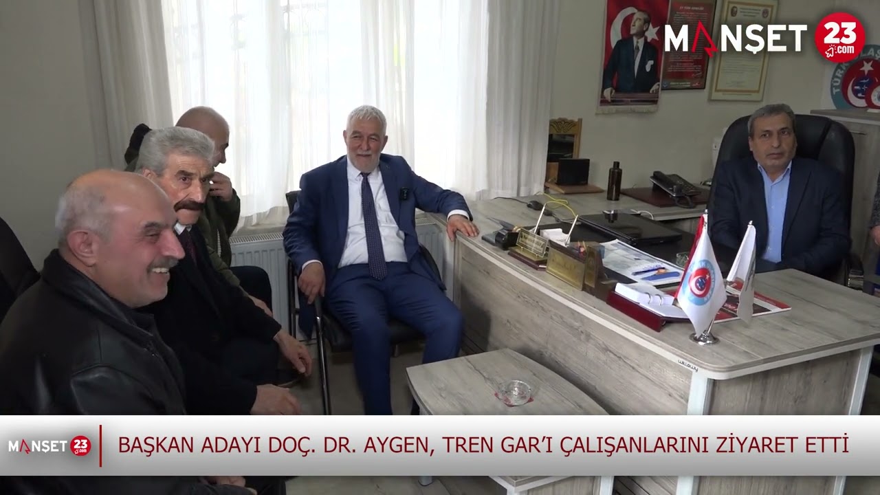 MHP ELAZIĞ BELEDİYE BAŞKAN ADAYI DOÇ. DR. MURAT AYGEN, TREN GAR’I ÇALIŞANLARINI ZİYARET ETTİ