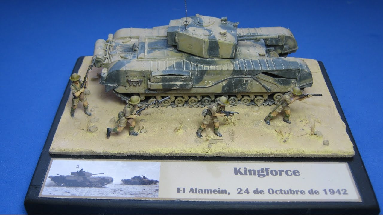 DIORAMA CHURCHILL Mk  III KINGFORCE EL ALAMEIN
