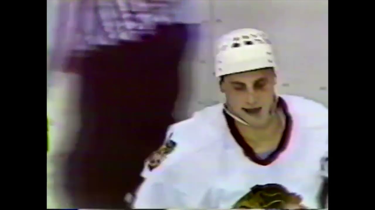Wendel Clark Vs. Curt Fraser (After Big Hit on Keith Brown) Jan. 28th, 1987