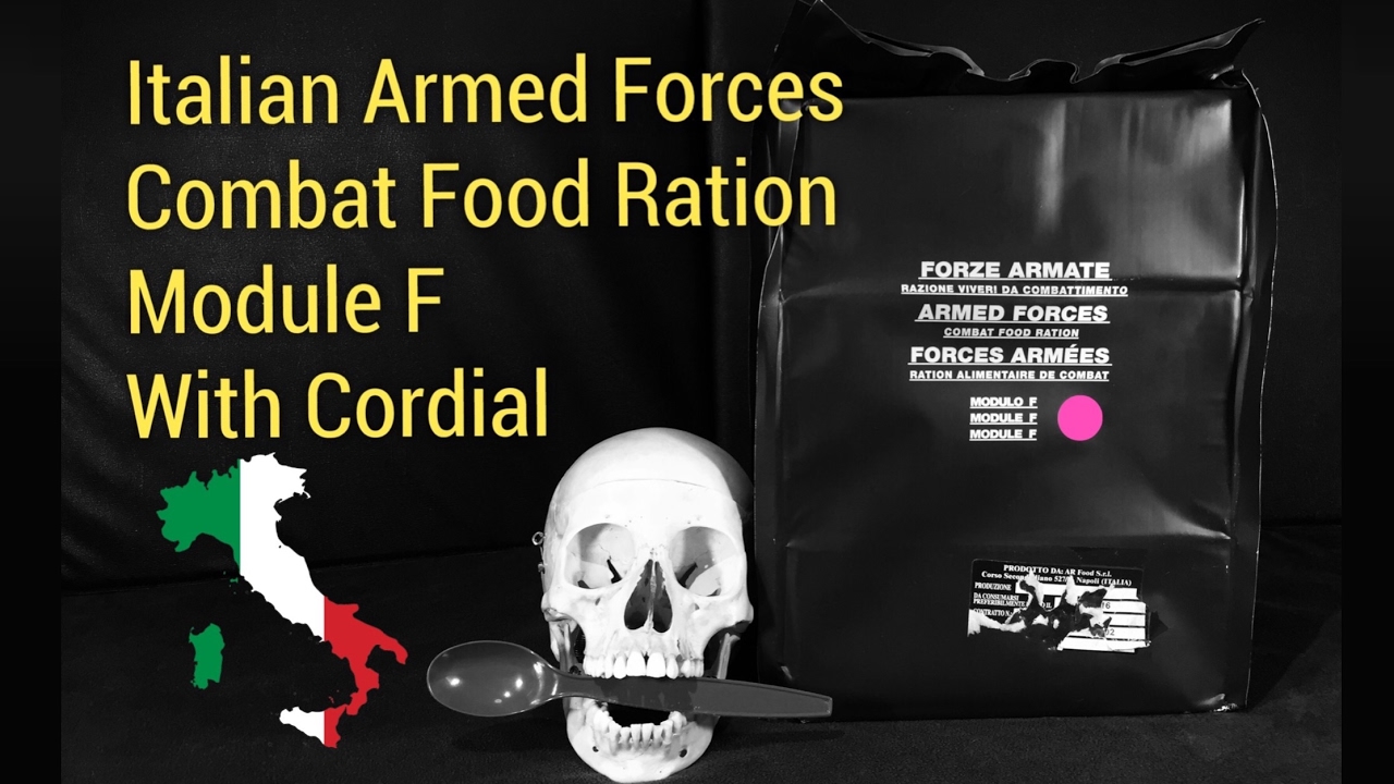 Italian MRE (With Liquor!): RARE Combat Food Ration Module F Tasting - Including Cordial