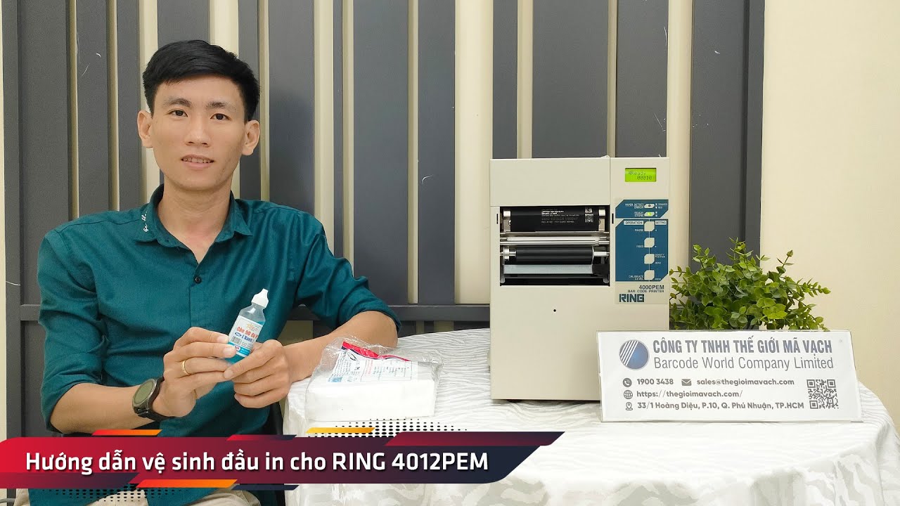 Hướng dẫn vệ sinh đầu in máy in mã vạch RING 4012PEM công nghiệp - Thế Giới Mã Vạch