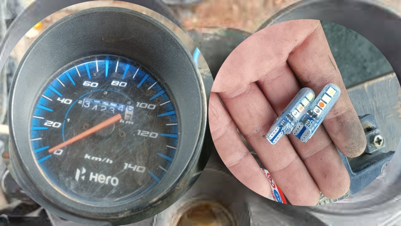 Hf deluxe bike meter led light kaise lagaye। Hf deluxe meter led light fitting। paise keise kamaye v
