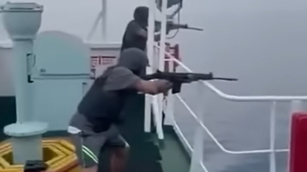 Pirate Boat Explodes While Trying To Attack A Ship
