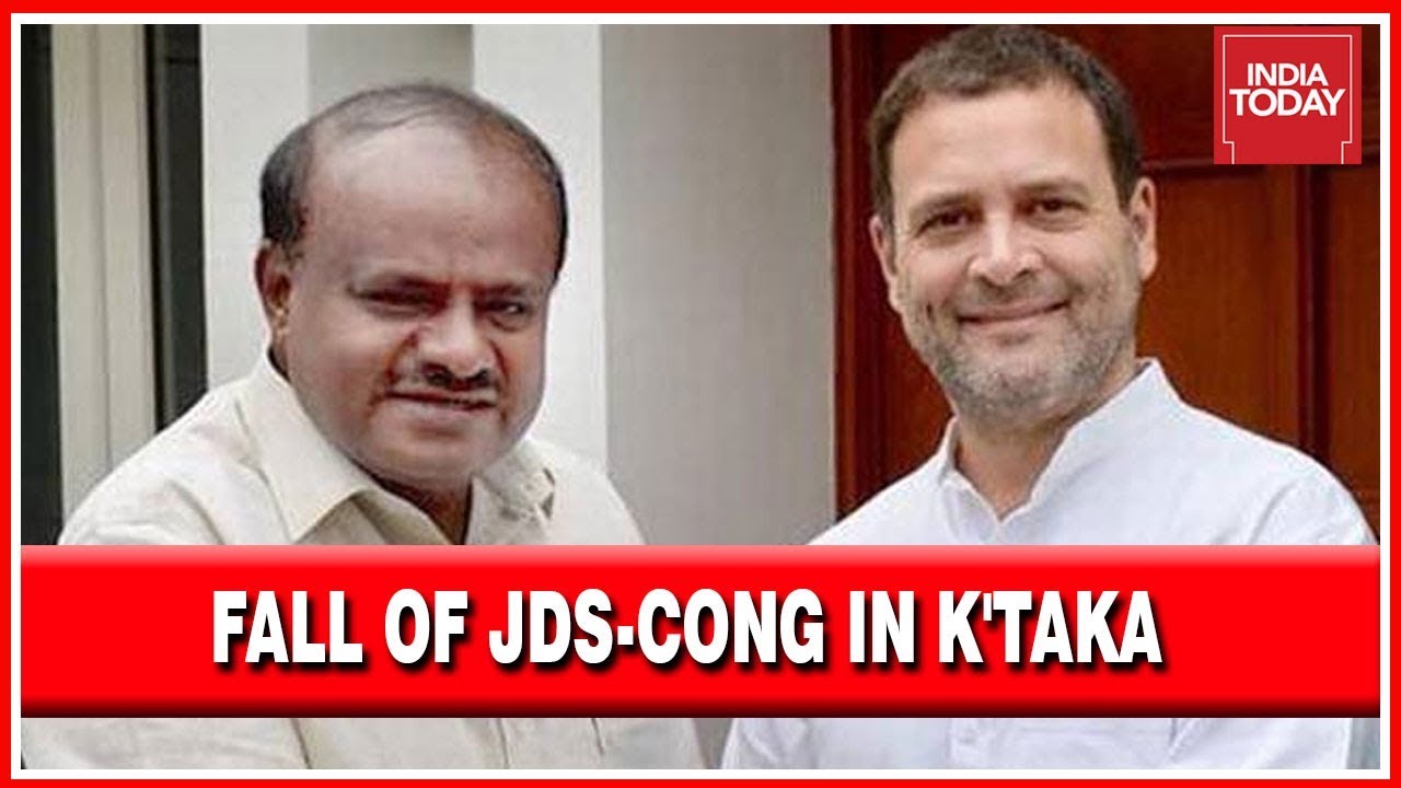Major Setback For JDS- Cong Alliance As BJP Sweeps Karnataka, HD Kumaraswamy Continues To Fight