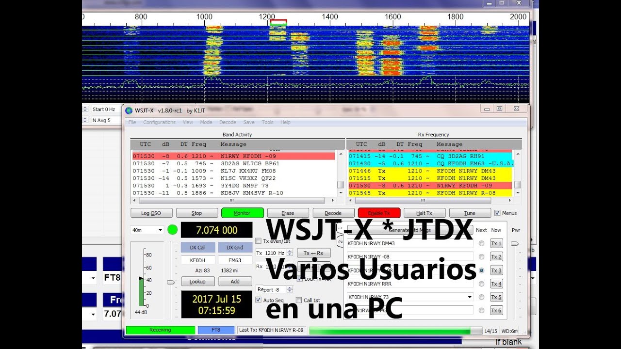WSJT-X JTDX * Configuracion - Crear varios Perfiles * LU1COP