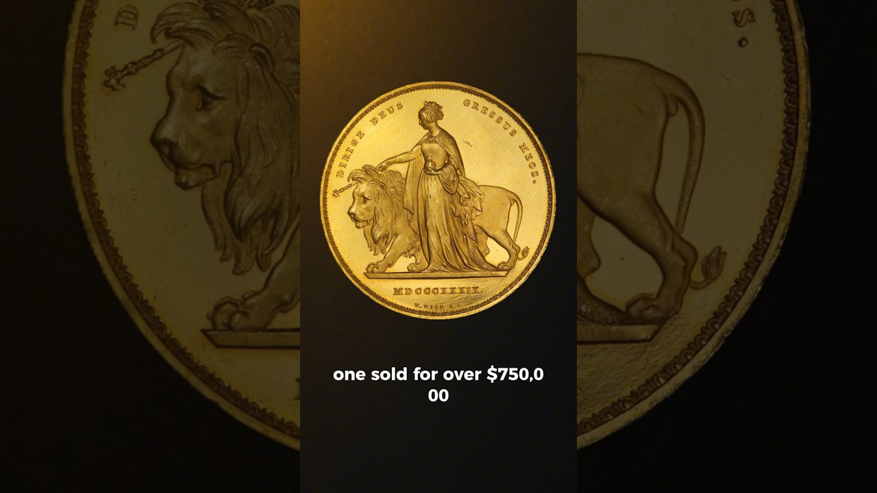 The 1839 Una and the Lion &pound;5 Coin &mdash; Britain&rsquo;s Golden Fairy Tale #rarecoins #historyshorts #coin