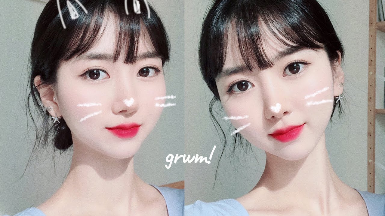 (eng) 러블리 토끼상 메이크업 같이 준비하자! 시원한 블라우스 코디 💙 Lovely rabbit makeup GRWM! | Minjeong Park