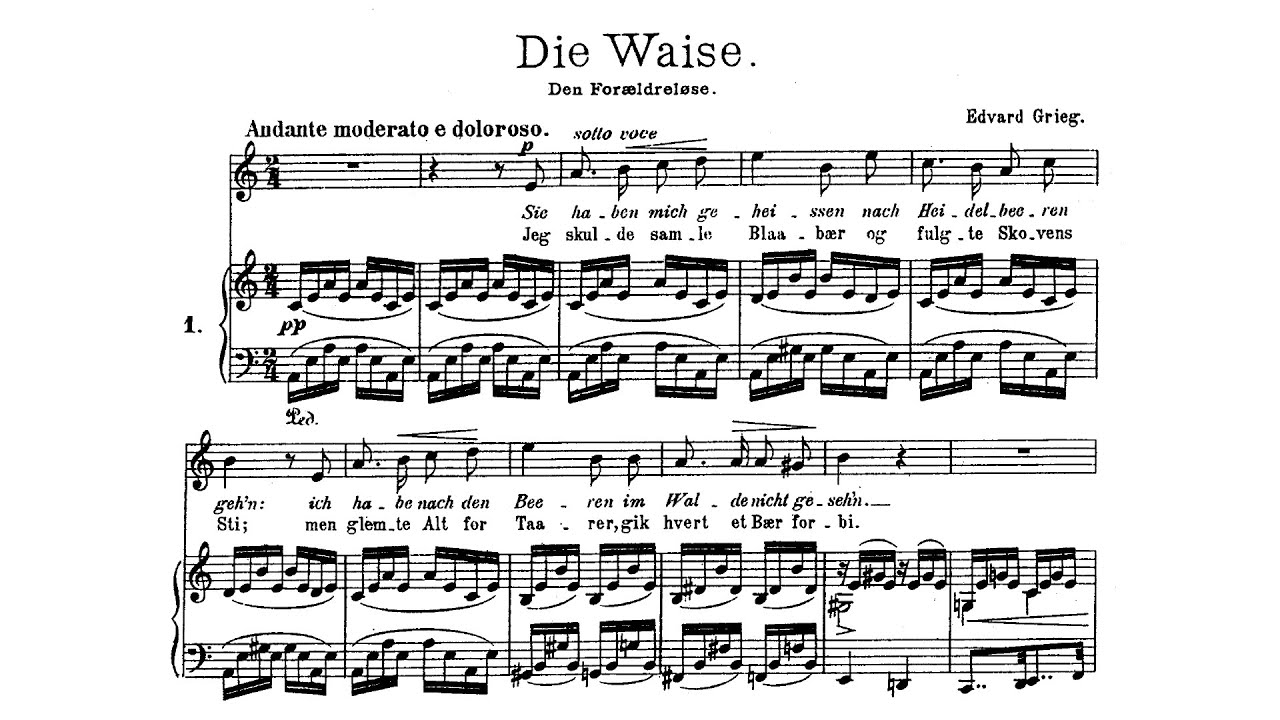Edvard Grieg - Six Songs, op. 4 [With score]
