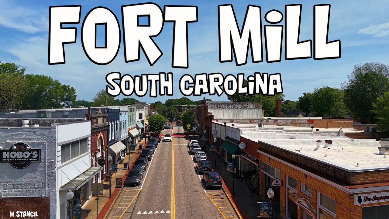 Fort Mill SC 4K / Fast Growing Charlotte Suburb close to Lake Wylie (DJI Mavic Air 3S Drone Footage)