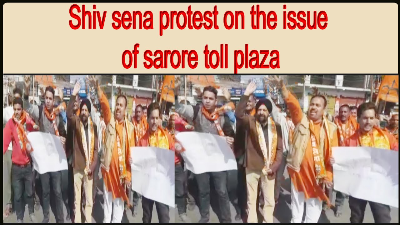 Shiv sena protest on the issue of sarore toll plaza