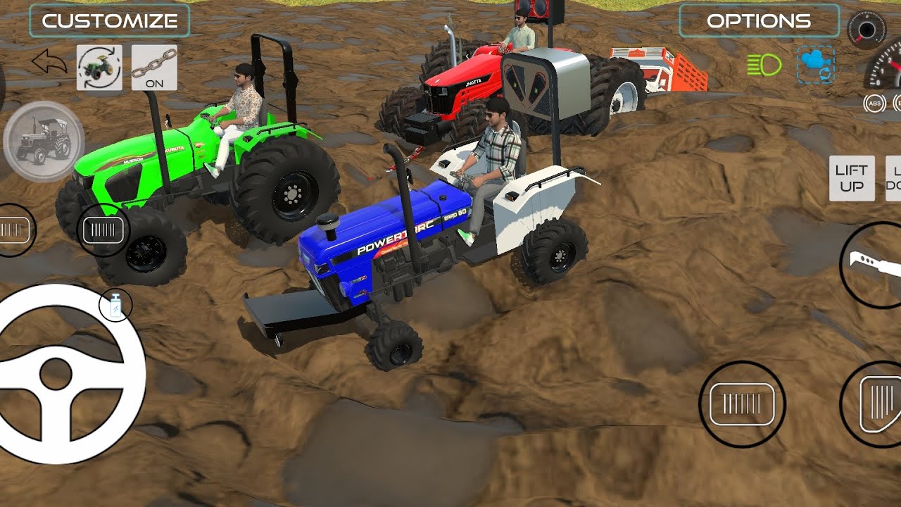 Resuce the Pickap    into a muds by tractors  🚜🚜 in a game #indianvehiclessimulator3dvide