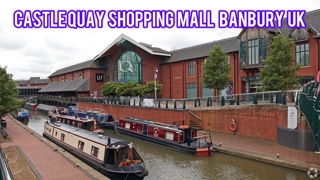 Castle Quay Shopping centre |  Canal's narrow boats #shopping #boats #banbury #oxford #explore