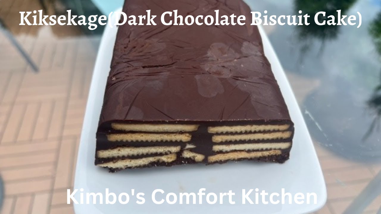 Kiksekage (Danish chocolate biscuit cake)