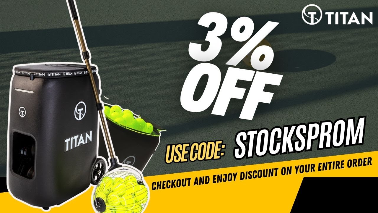 🔥 Titan Pickleball & Tennis Ball Machine Discount Code! Save 3% OFF w/ STOCKSPROM Coupon 🎾🏓