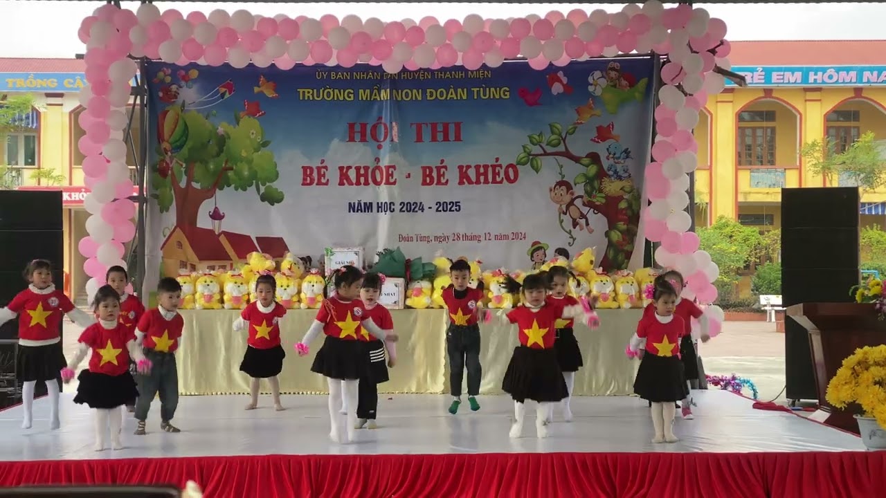 Trường Mầm non đoàn Tùng tiết mục thi tài năng“ Bài Khát vọng tuổi trẻ” hội thi bé khỏe bé khéo