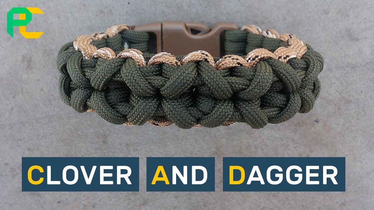 Clover and Dagger Paracord Bracelet