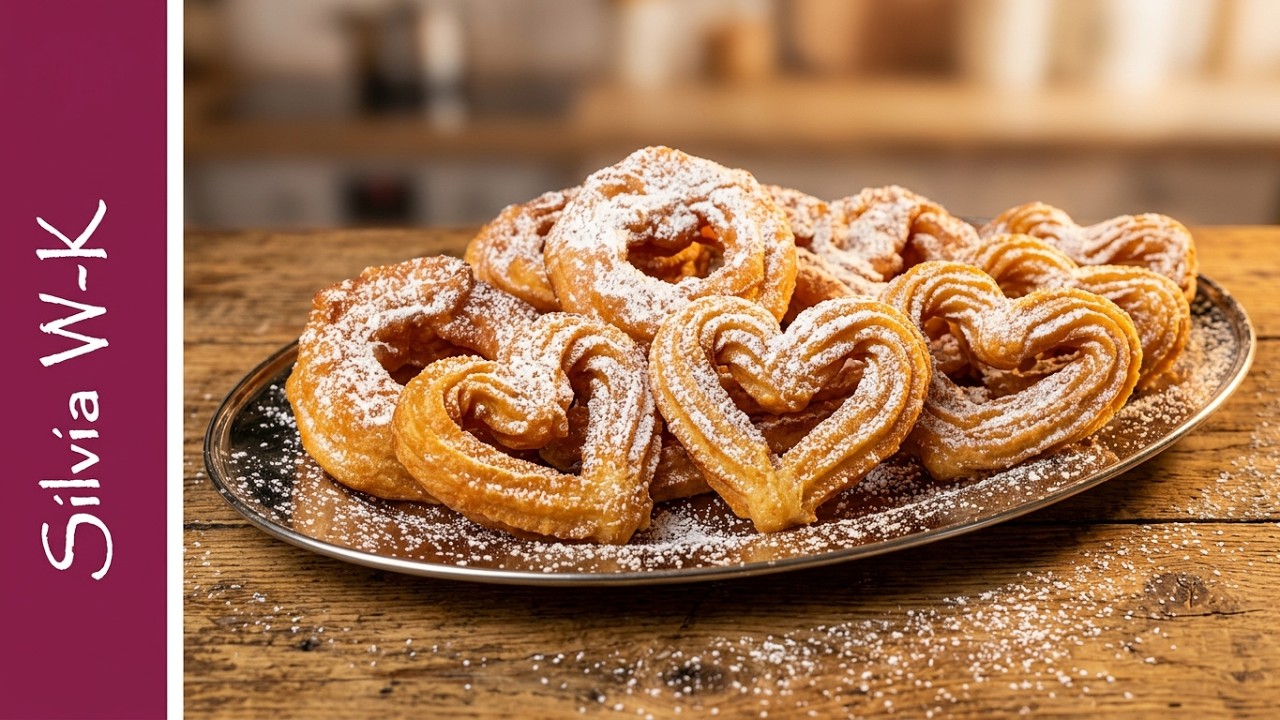 Bayerische Strauben / Spritzkuchen / Herzen / Valentinstag / Churros