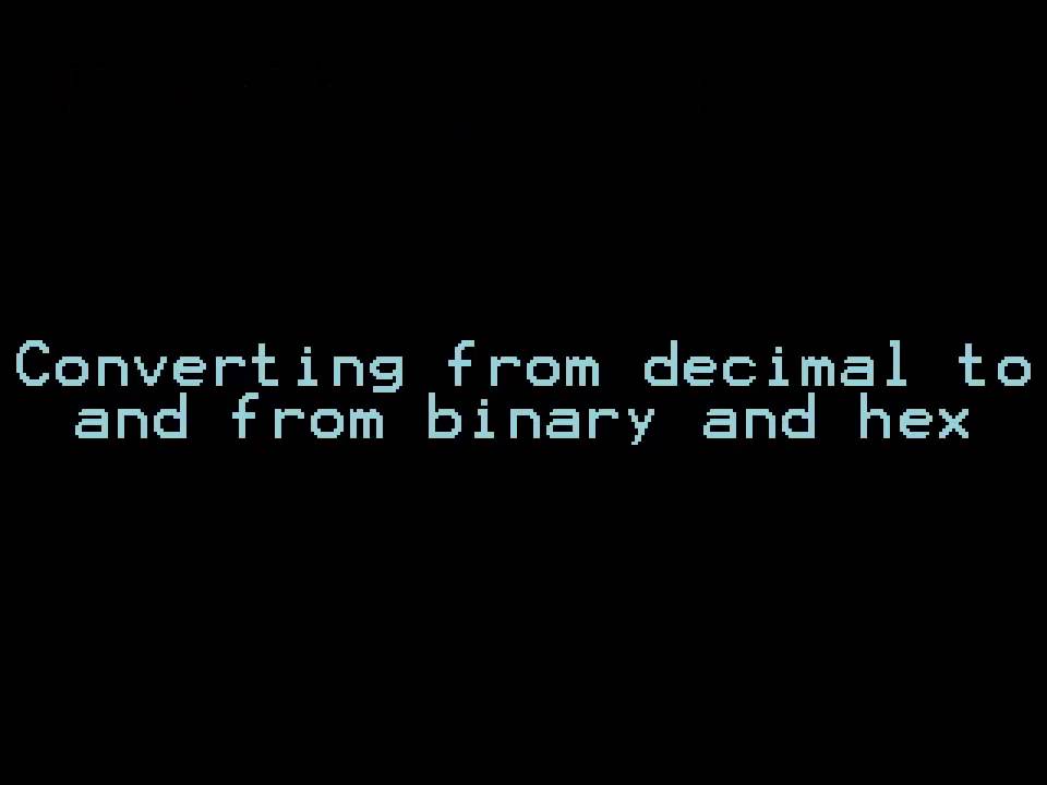 arcade ROM hacking lesson 2 : binary, hex and decimal