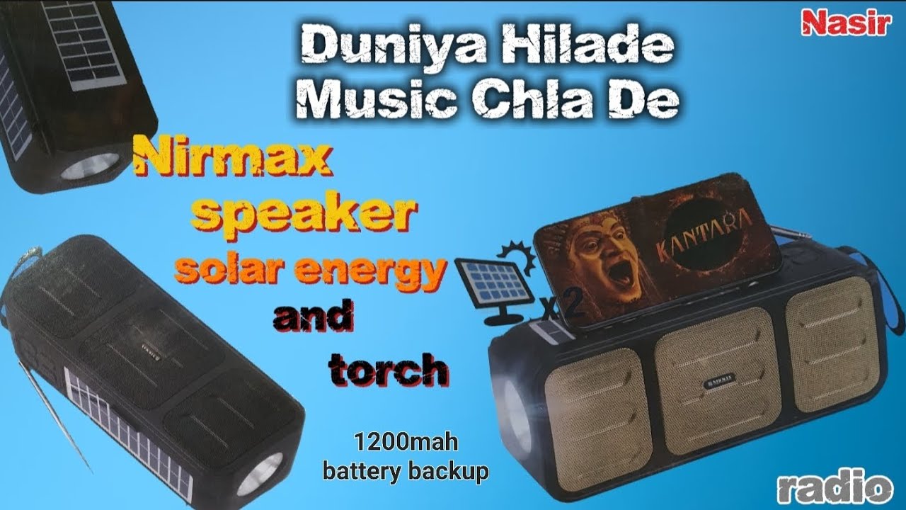 Solar speaker with Torch Radio
