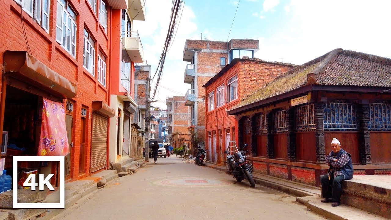 Walking in Markets of Banepa | ASMR Binaural Sounds for Sleeping and Study | 4K Nepal City Walk 2021