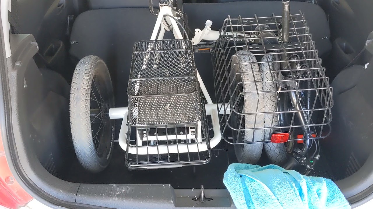 LIBERTY ELECTRIC TRIKE...INSIDE SMALL SUV???