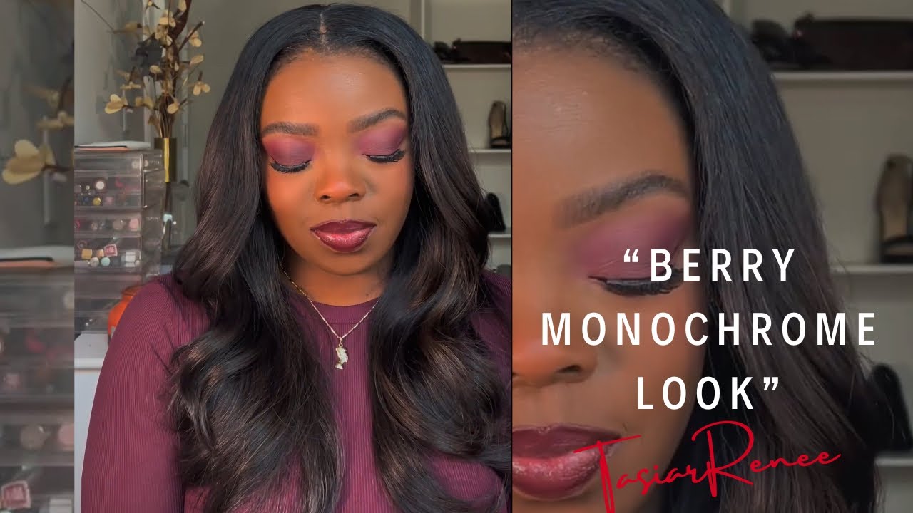 Very Berry monochrome makeup 