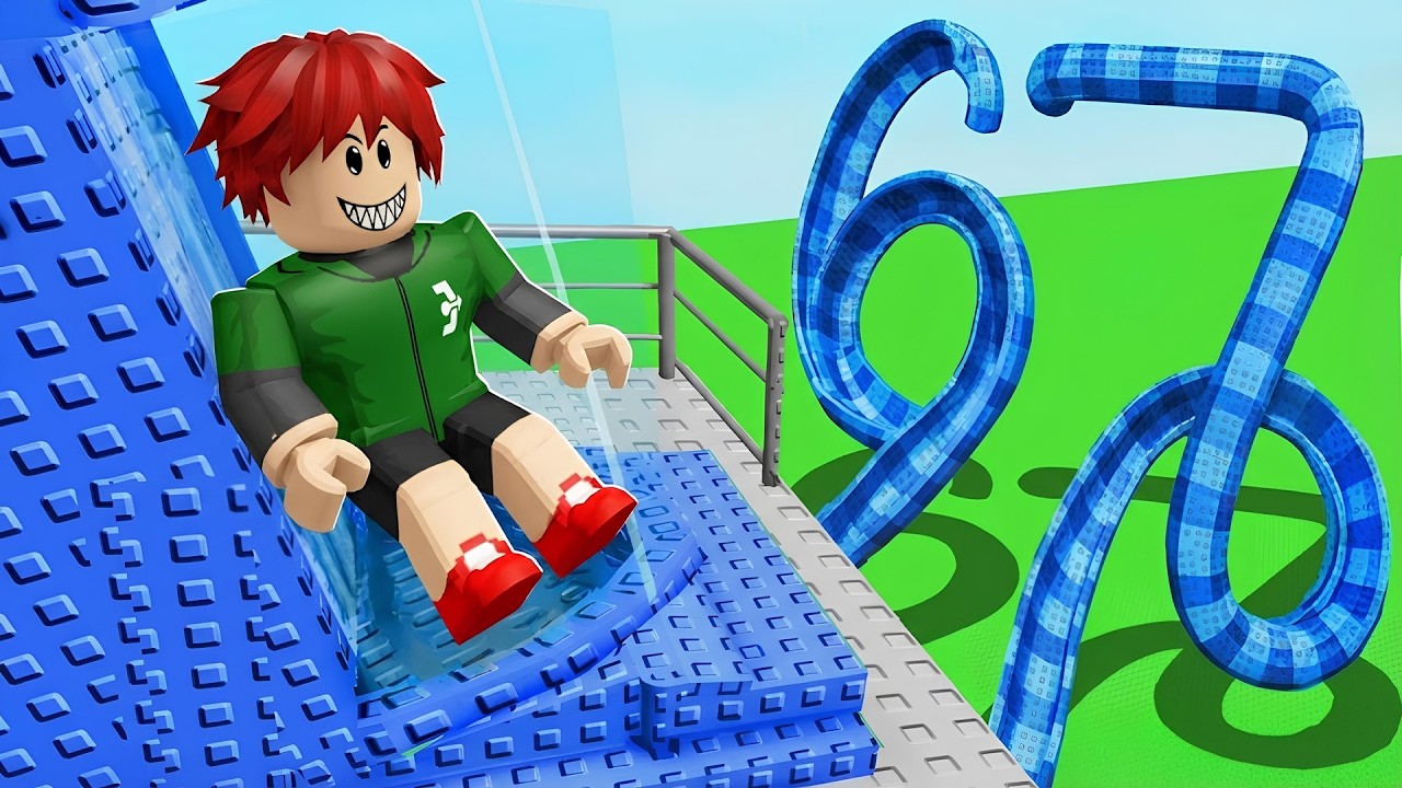 CONSEGUI FAZER UM PARQUE AQUÁTICO PRO NO ROBLOX!!