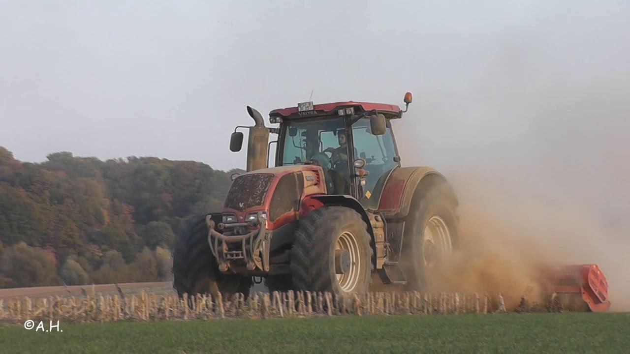 Valtra S 353 & Kuhn RM 610 Mulchgerät // Mulchen 2018 Agrarservice Rimbach