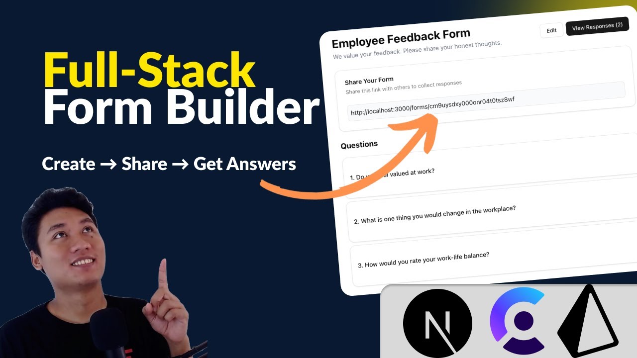 Fullstack Form Builder App with Next.js, Clerk, Prisma, and Shadcn