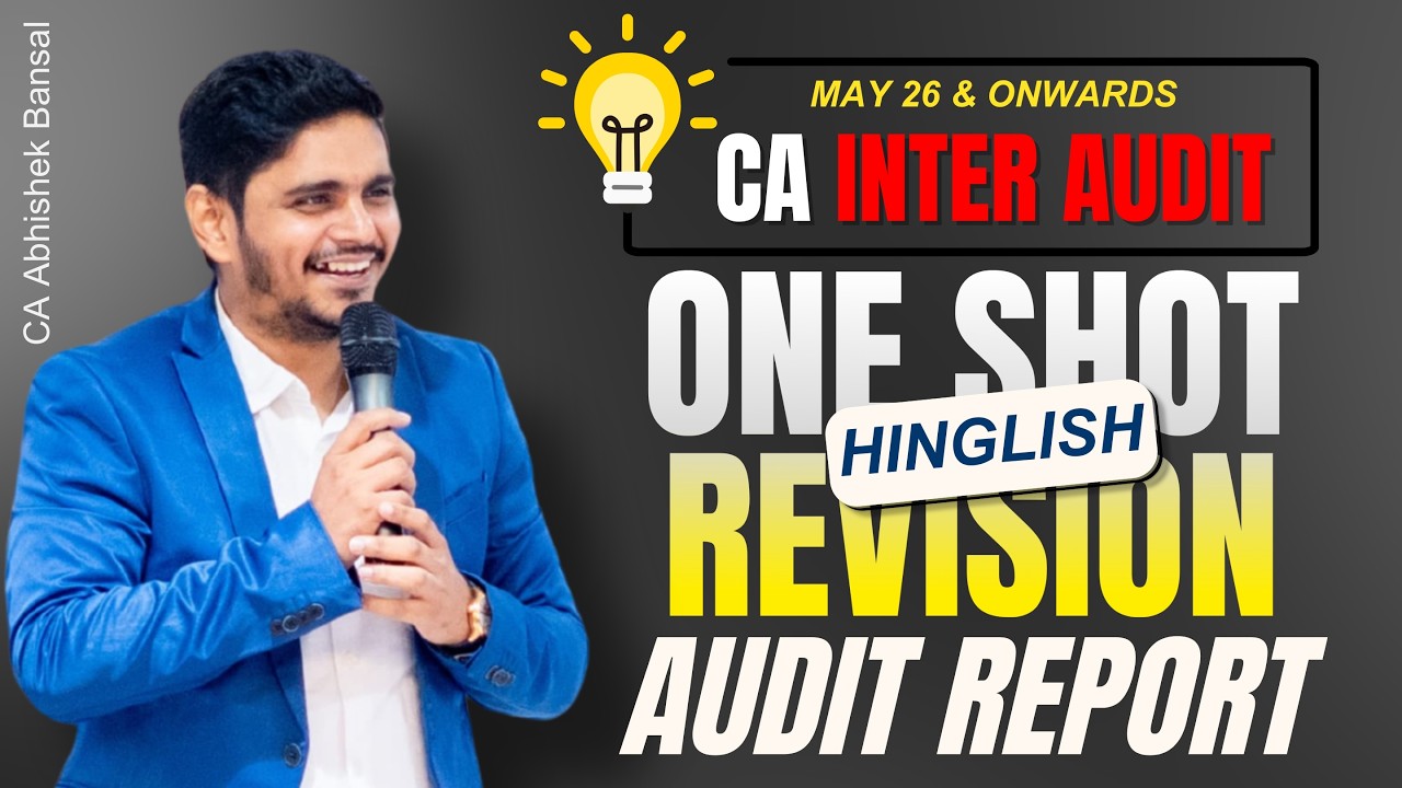 CA Inter | Audit | Audit Report | Revision | May 26 | Sep 26 | CA Abhishek Bansal