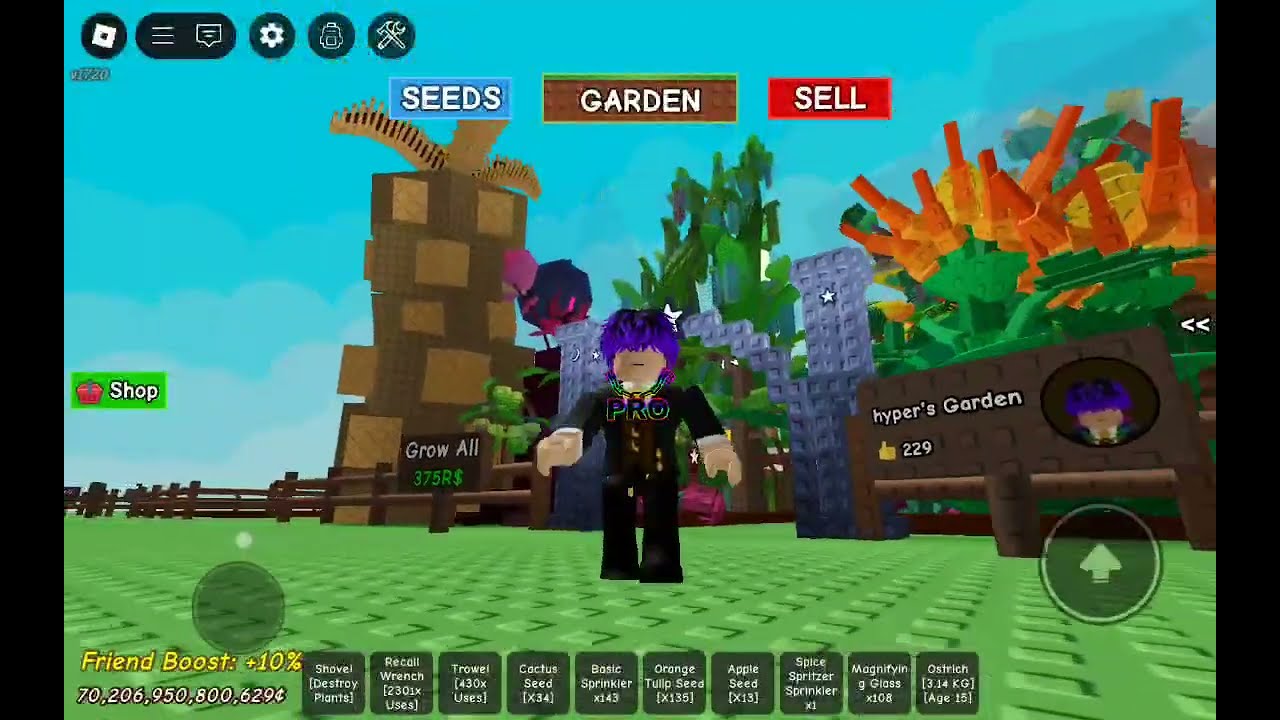 I played grow a garden!